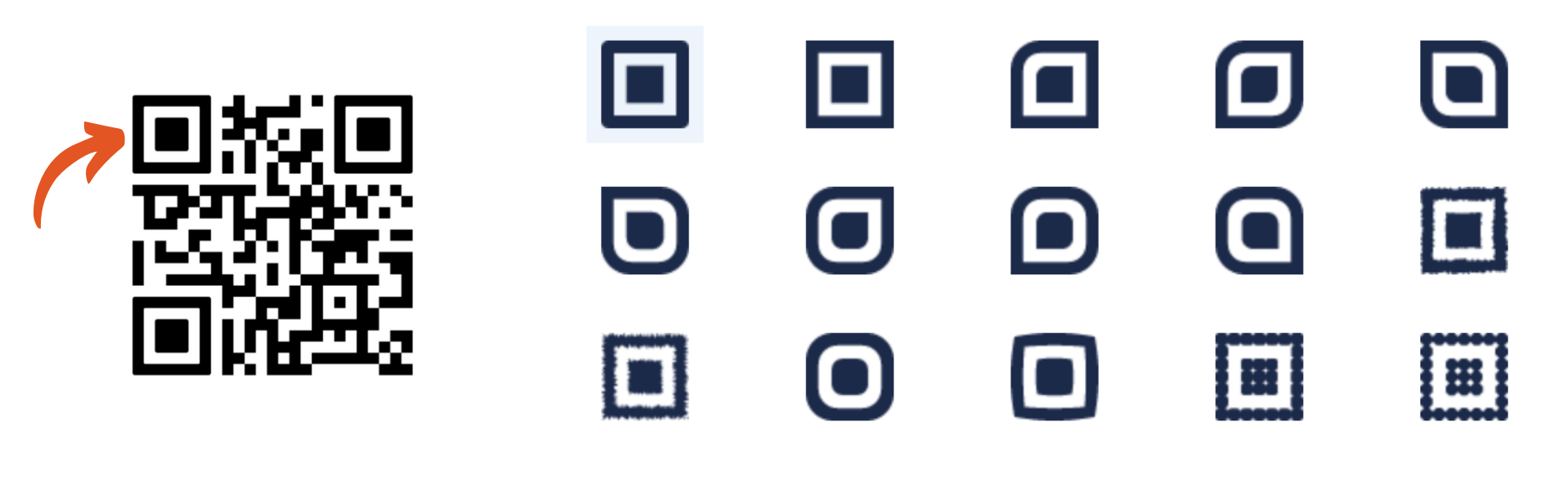 Elige el estilo de las esquinas. Elige el estilo de las esquinas.